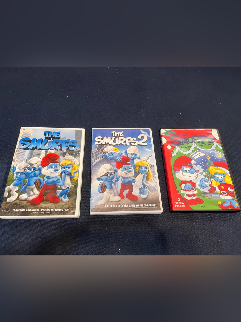 DVD LOT kids movies Smurfs 1 & 2 Smurfs Christmas EUC